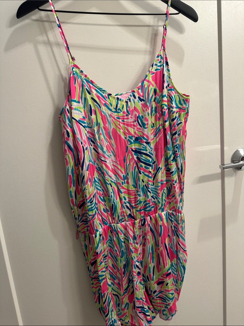 Lilly Pulitzer Pink Multi-Print Spaghetti-Strap Romper